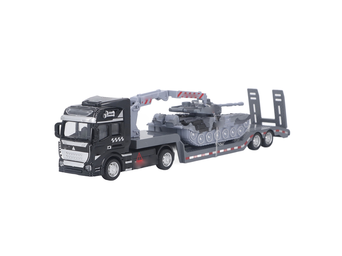 Toy Remolque Plano Simulador Desmontable Modelo De Tanque Militar Coleccionable Para Niños Gris