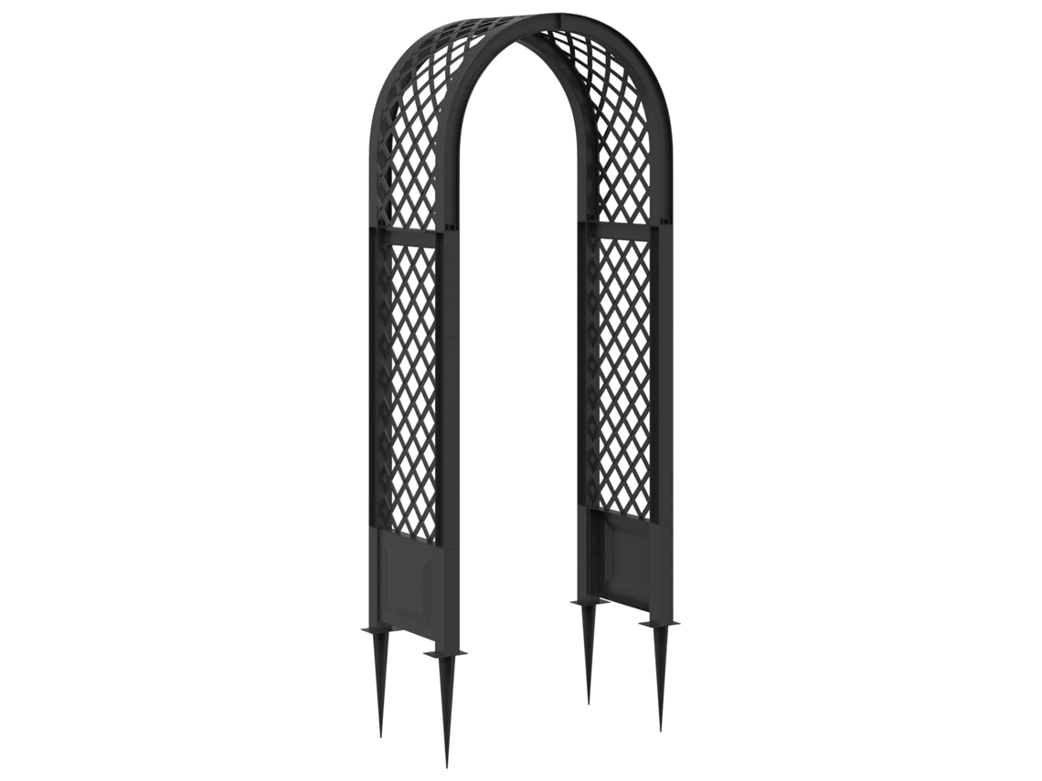 Vidaxl Arco De Rosa Com Pontas Pp Antracite