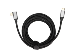Cabo Usb C Pd De 100w Com Ângulo Retto 5a Para Xiaomi Celulares Tablets Cabo De Carregamento Rápido Nylon 3m