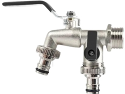 Torneira De Jardim 3/4" Em Liga Zinco Com Controle Duplo Descarga