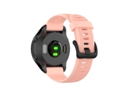 Bracelete Para Garmin Forerunner 935 Listras Horizontais Silicone Rosa