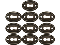 Kichvoe Conjunto De 10-tampas Decorativas Ovais Para Fechaduras Gavetas E Armários, Liga De Zinco, Design De Inspiração