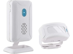 Detector de Passagem Infravermelho Sem Fio com 32 Melodias Diferentes em Branco, 1 Transmissor e 1 Receptor. Brilvibera wer