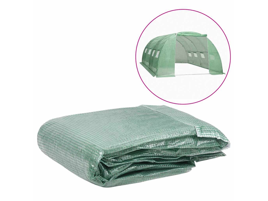 Vidaxl Cobertura De Substituição P/ Estufas 16 M² 400x400x200 Cm Verde