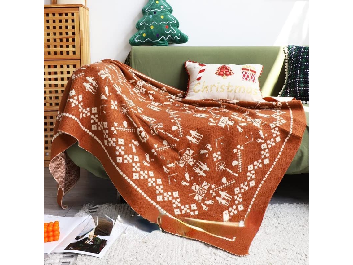 Cobertor De Fleece De Natal Luxuoso, Decorativo Para Casa, Fofo, Quente E Confortável, 130*170cm
