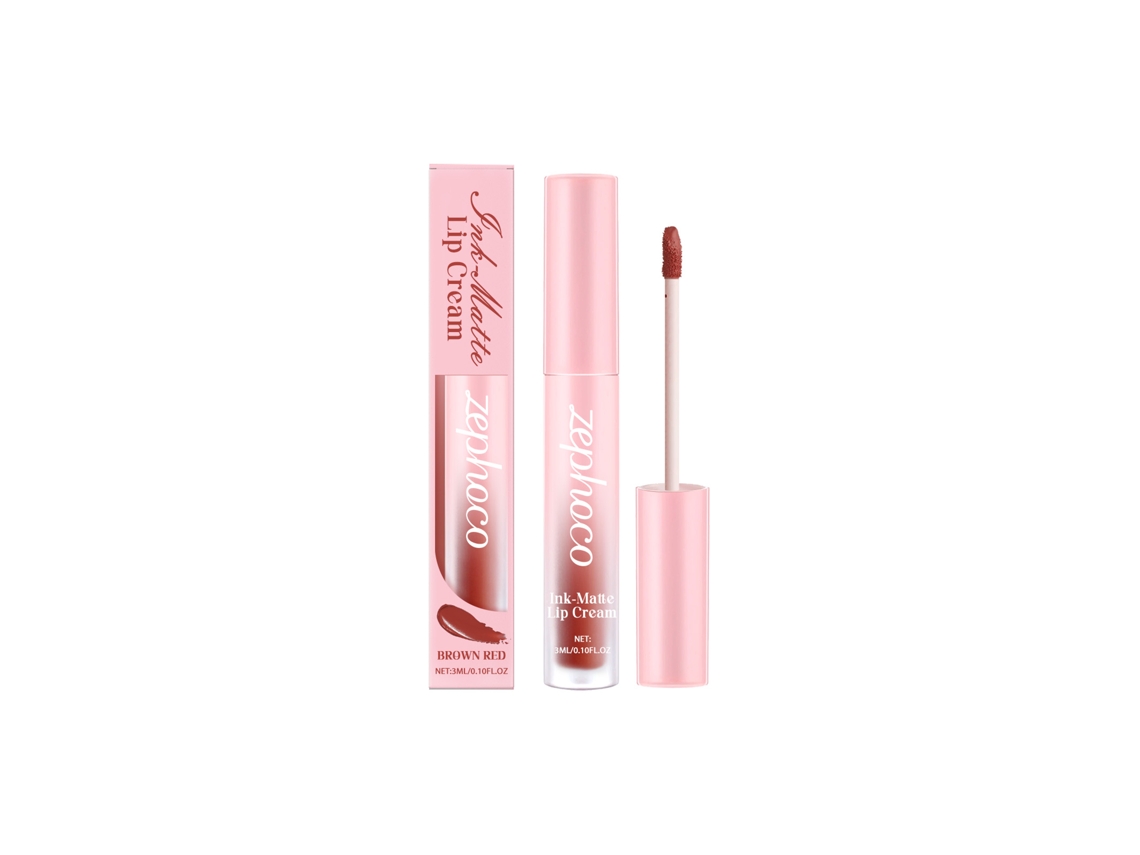 Brilho Labial Mate Marrom Vermelho