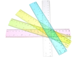 Régua Profissional Para Desenho Beavorty, Conjunto De 5 Peças Em Plástico Colorido 30cm, Superfície Lisa E Design
