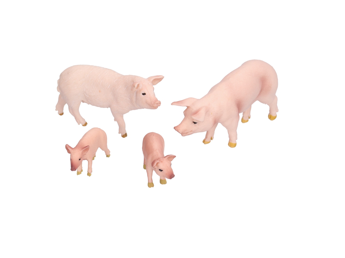 Mali conjunto de Brinquedos Modelos de Porcos de Fazenda Simulados Educativos para Crianças 4pcs