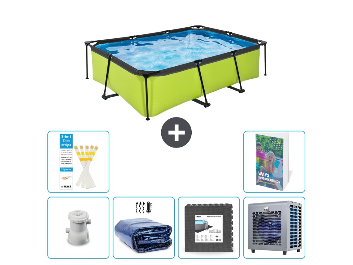 Exit-toys Piscina Exit Retangular - 220x150x65 Cm - 7-peças S190