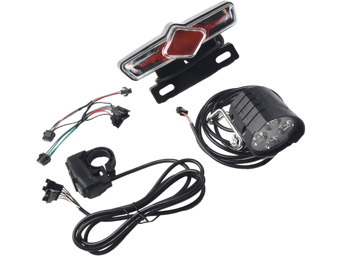 Conjunto De Farol E Lanterna Traseira Para Bicicleta Elétrica, Kit