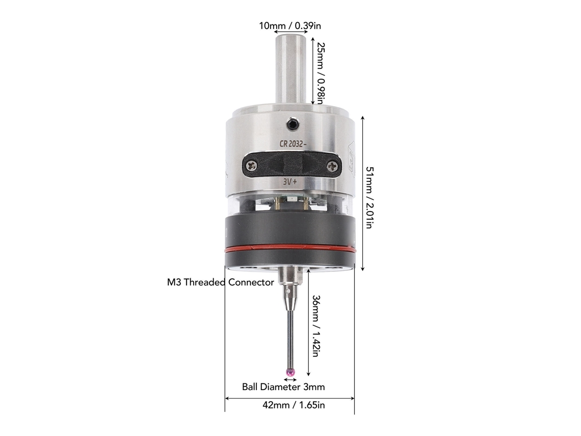 Laxiscreed Sonda De Toque 3d Profissional De Alta Precisão Até 0,001mm Para Fresadoras Cnc