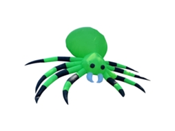 Decoração Inflável de Aranha com Luz Led para Halloween Jardim Festa S/MARCA