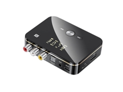 M8 bluetooth 5.0 transmissor e receptor de áudio rca aptxll adaptador música sem fio com microfone e entrada aux de 3.5mm nfc