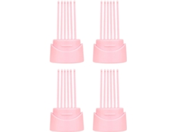 Conjunto De 4 Escovas Limpeza Para Cabelo E Pentes Salões Cabeleireiro, Viagens E Uso Diário Remove Facilmente O Pó Do