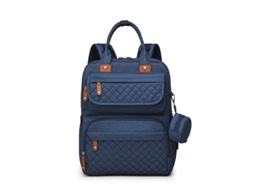 Mochila Maternal, Bolsa para Fraldas com Compartimento Térmico para Mamadeira Presente Indispensável para Mamães SPQMENT (azul Escuro)