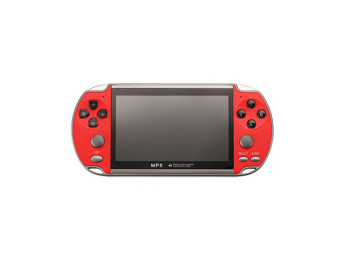 Console De Games Portátil Psp X7, Equipado Com Dois Joysticks, 8 Gb De Memória, Tela Hd De 4,3 Polegadas E Esquema De Cores Vermelho. Sfushos