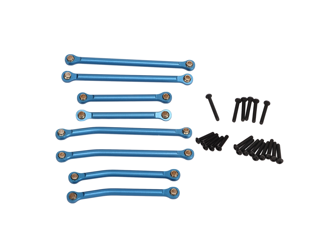 Kit De Vínculo De Bastão Rc Em Liga De Alumínio Com Alta Folga Para Carro Rc Traxxas 1/18 Trx4m Azul
