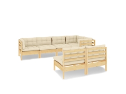 Garden Lounge Set, Garden Lounge Sets Vidaxl Creme Madeira De Pinho (n/a)