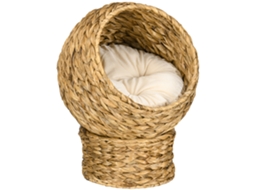 Cesta Vime Toca Almofada Jacinto Marrom 40x37x51 VOLTEDGE