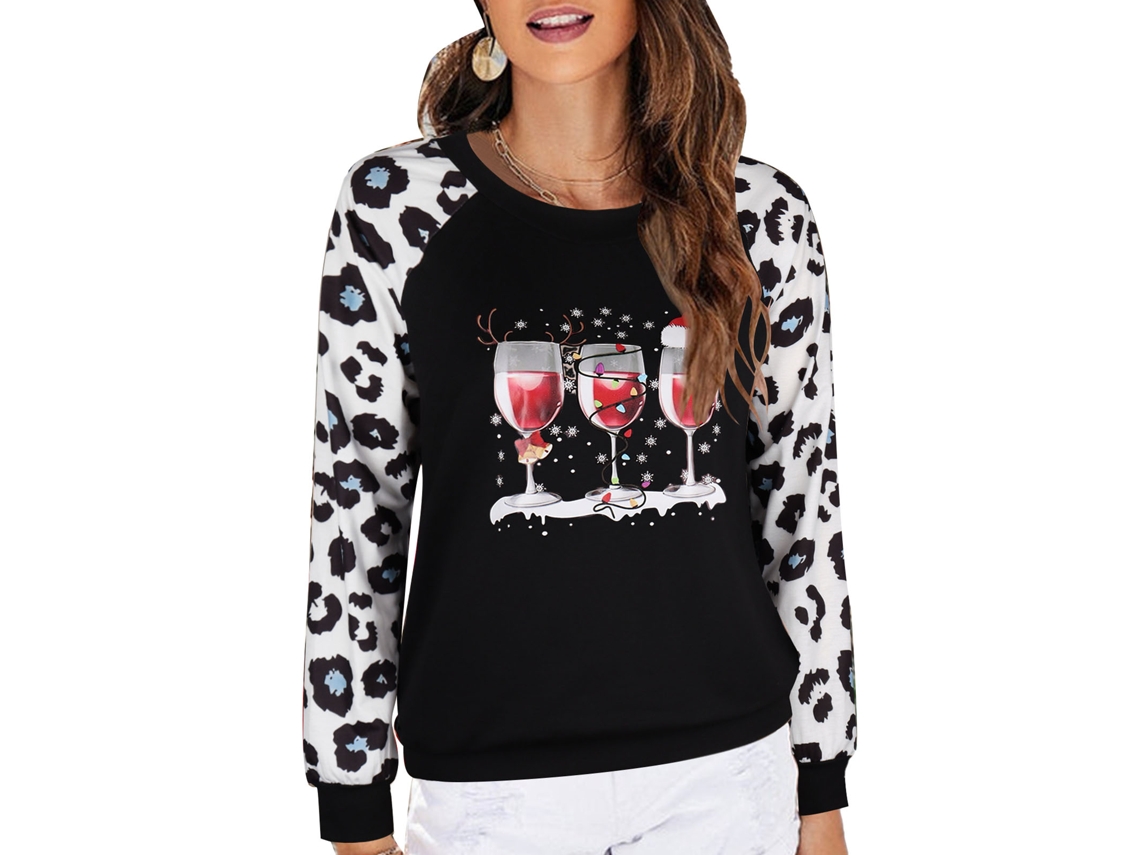 Laxiscreed Casaco De Natal Feminino Com Estampa E Corte Casual Para Outono, Tamanho S