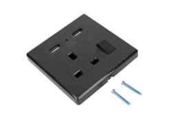 Tomada Usb Única Laxiscreed Com Interruptor, Indicador Led E Alta Corrente De 2100ma Para Uso No Reino Unido