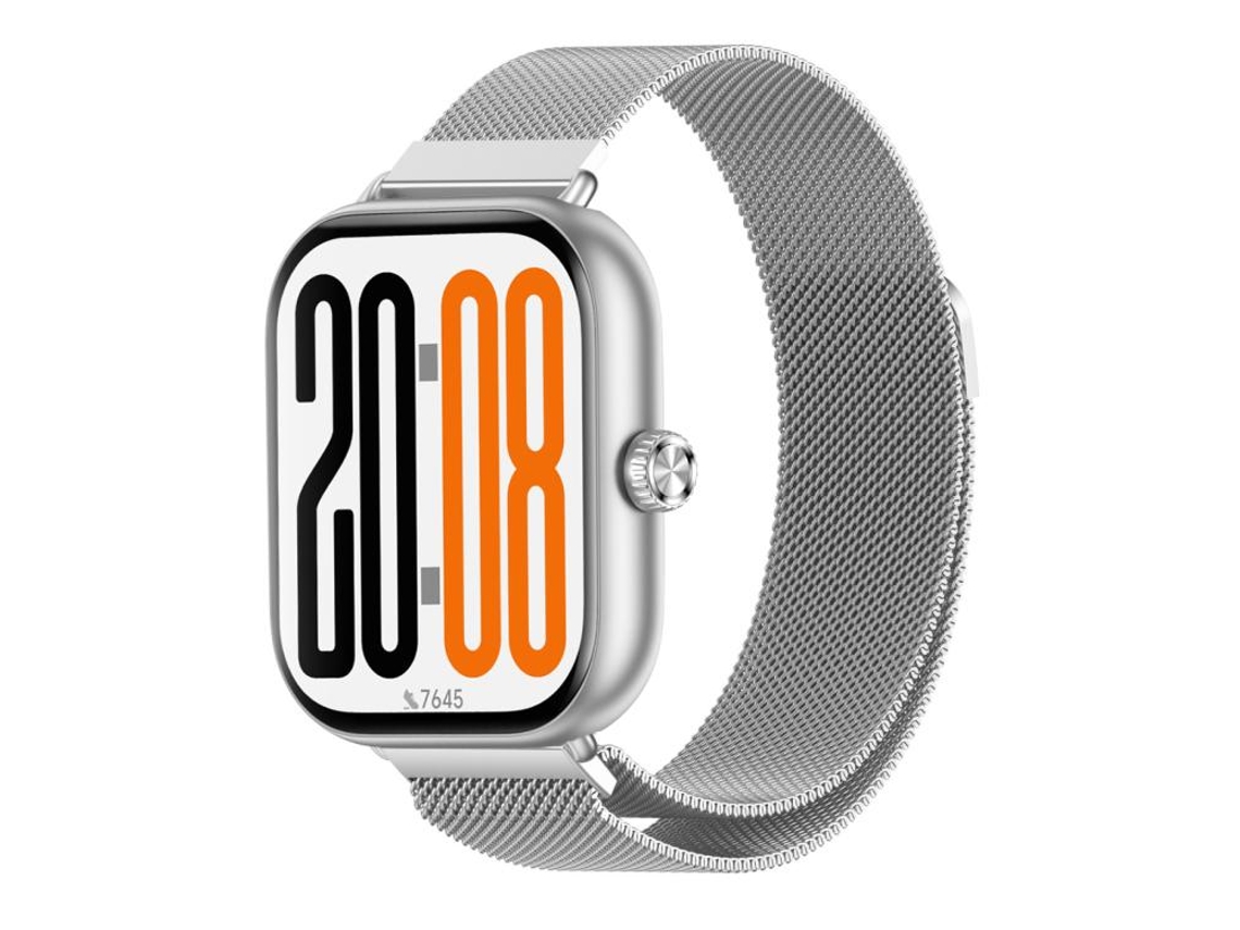 Bracelete Para Honor Watch X5 - Aço Inoxidável Milanês Magnético Prata