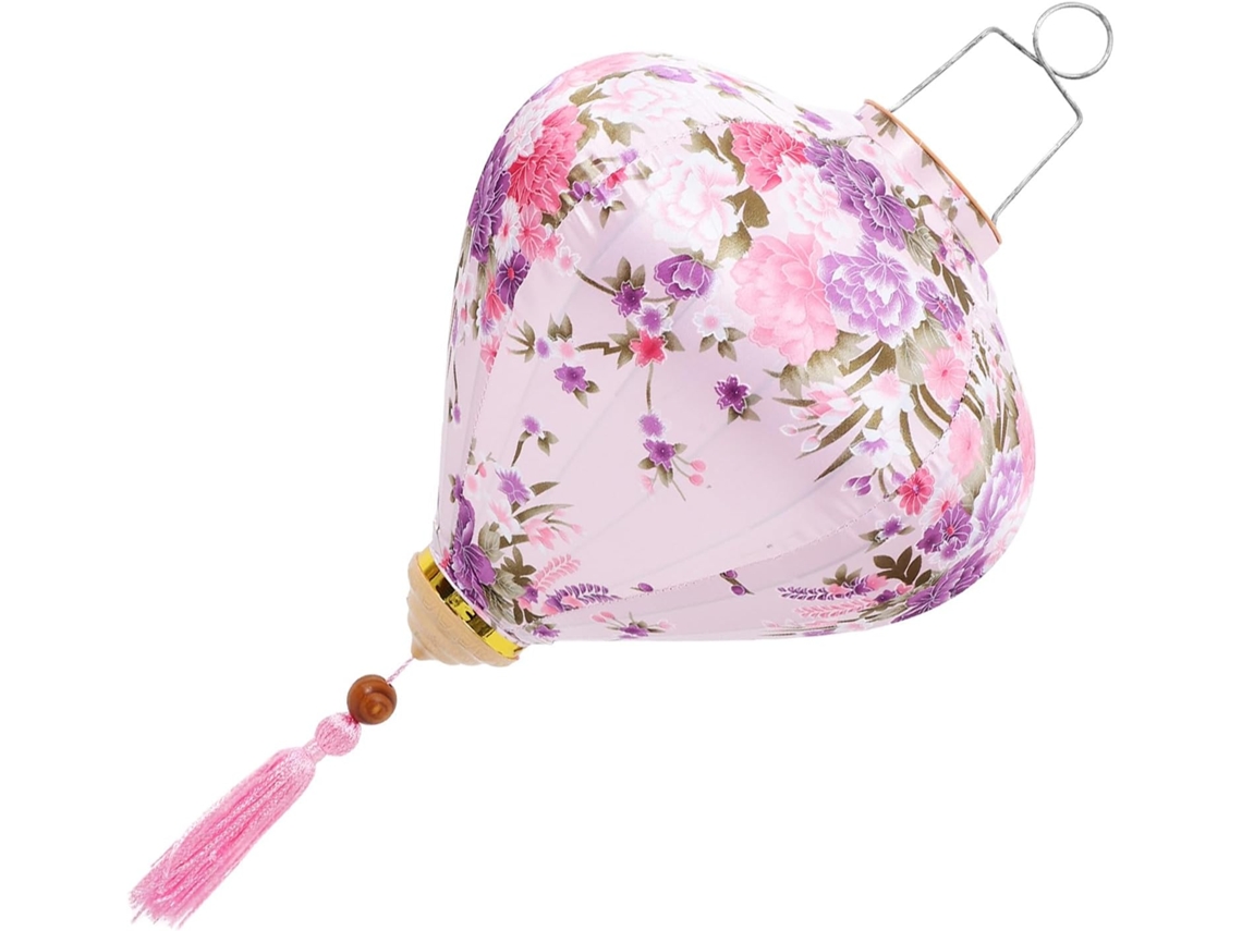 Lanterna Suspensa De Tecido Floral De 39 Cm (15,35 Polegadas) Para Decoração De Casamentos E Festivais Ao Ar Livre.