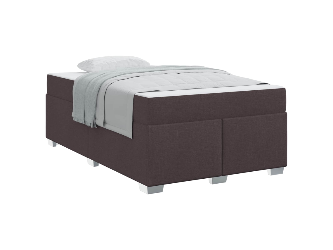 Estrutura da Cama com Colchão Marrom Escuro Tecido MAISON EXCLUSIVE 120x190 cm