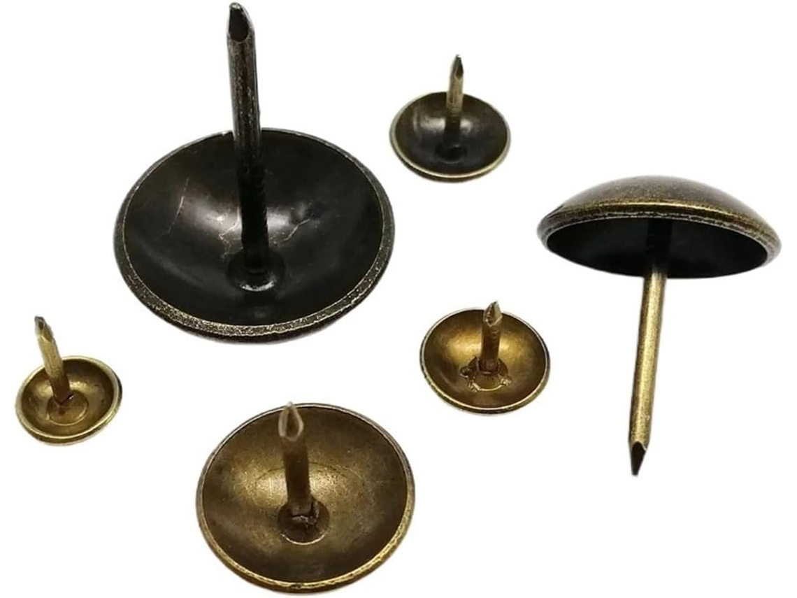 50 Peças De Tachas Estofamento Em Latão Antigo, Tachas Para Móveis, Caixas De Joias, Caixas Para Sofás, Tachinhas