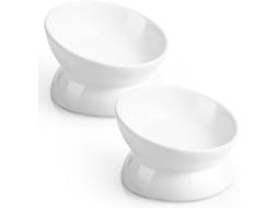 Tigela Elevada para Comida e Água para Gatos, com Design Inclinado e Anti vômito AQUAFORGE
