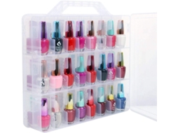 Bolsa portátil transparente para esmaltes com divisória SFUSHOS