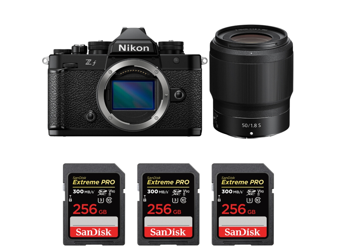 Zf + 50mm F/1.8 S + 3 Sandisk 256gb Uhs ii 300mb/s + Ebook “20 Dicas para Fotos Que Impressionam” NIKON