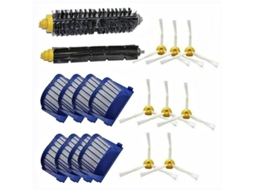 Kit de Acessórios para Irobot Roomba 600, 620, 630, 650 e 660. Inclui 8 Escovas Laterais, 8 Filtros e 1 Rolo BRILVIBERA