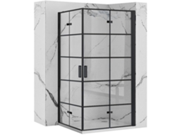 Divisória De Chuveiro Rea Molier Double 80x80 Black