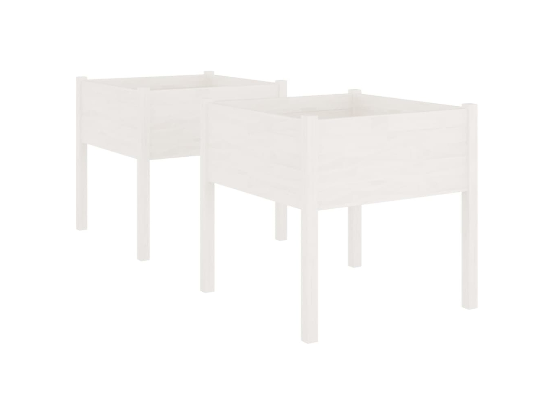 Garden Planter, Garden Planters Vidaxl Branco Madeira De Pinho (n/a)