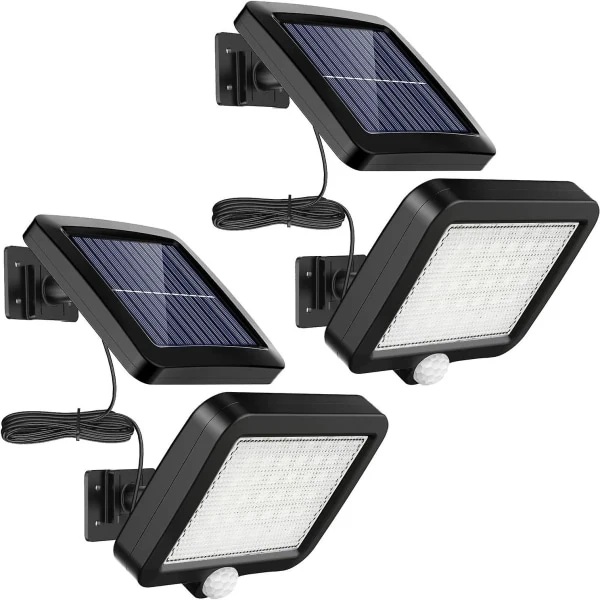 Kit com 2 luminárias solares de led com ângulo de iluminação de 120° para jardim AQUAFORGE