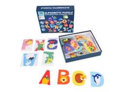 Brinquedo De Quebra-cabeça De Letras De Madeira Alfabeto 26 Letras Jogo Educativo Para Crianças 3 Anos +