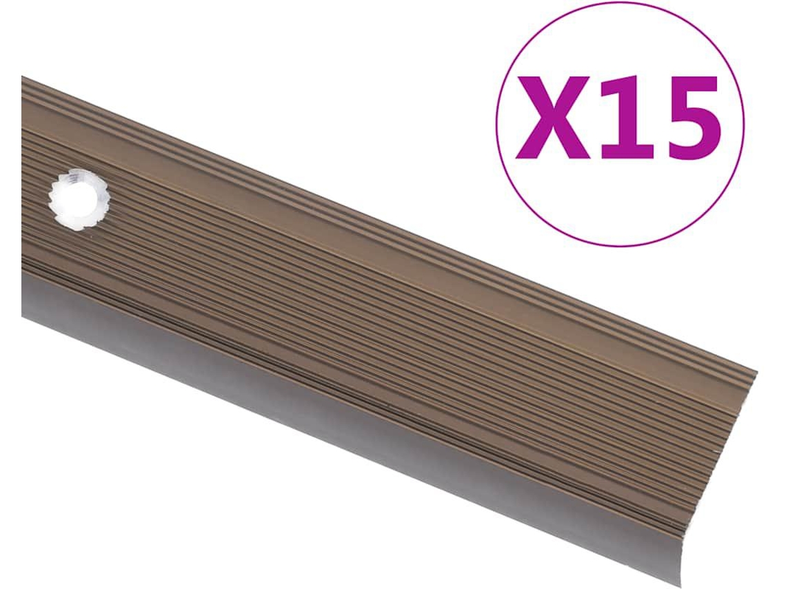 Stair Nosing, Stair Nosings Vidaxl Marrom Alumínio (90 Cm (15 Pcs))