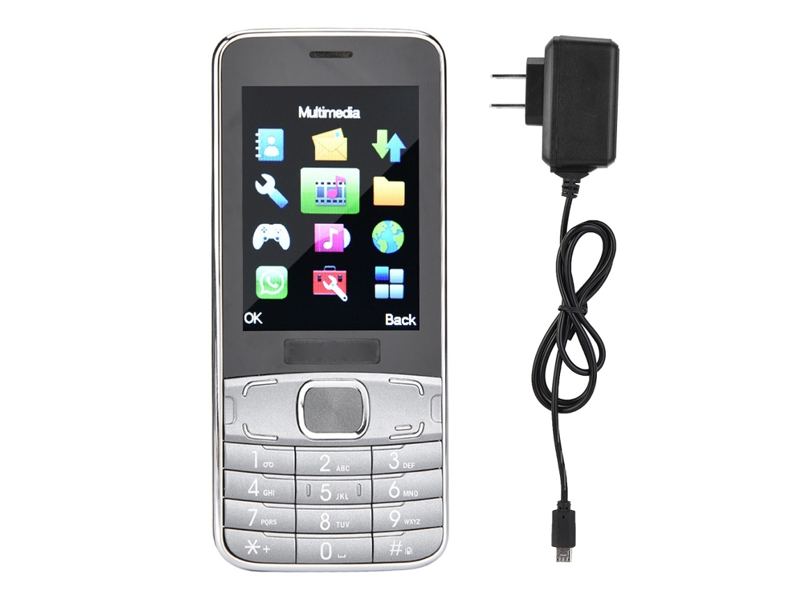 Celular EOOCOO com Dual Sim, 2,4 Polegadas, Botões Grandes