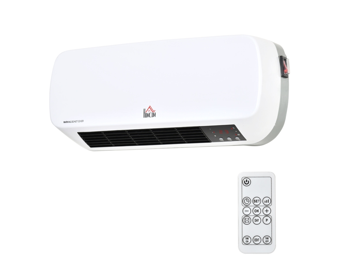 Aquecedor Cerâmico Ptc 2000w Branco/preto (3 Níveis, Controle Remoto)