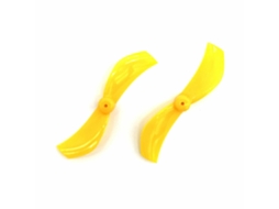 Hélice Gemfan 1610 de 40 Mm com 2 Pás e Furo de 1 Mm em Policarbonato, Amarela, Nº 8 Pares, Nº 4 Pares, para Drone de Corrida Rc Whoop Fpv. MDUG