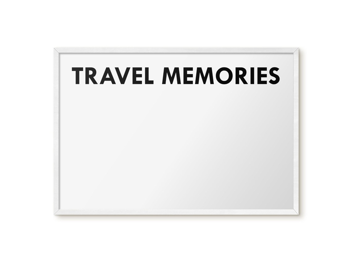 Quadro magnético de parede para recordações de viagens para o quarto Espelharte (60x40 cm)