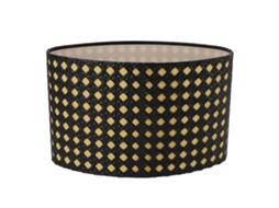 Abajur Oval Vazado Em Metal Esculpido, Compatível Com Soquetes E27 E E14, Forro Preto Amarelo, Ideal Para Escritório, Quarto Sala-aquaforge