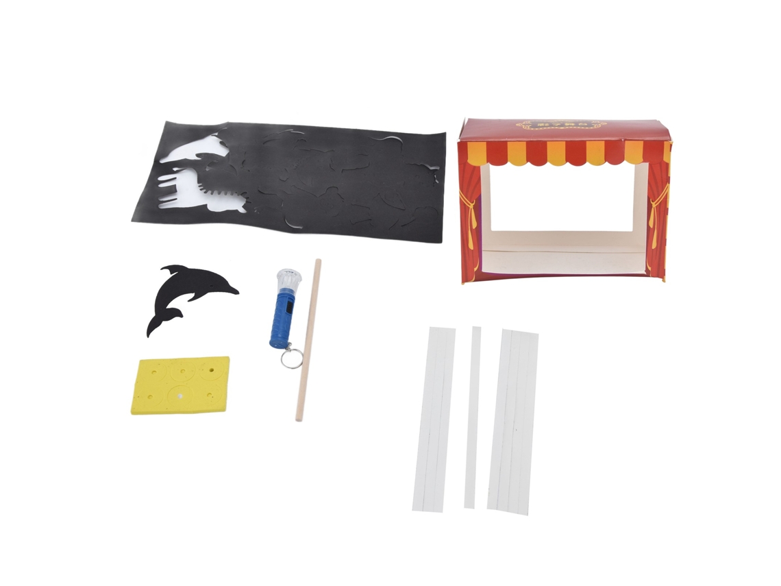 Mali brinquedos de Bonecos de Sombra Diy para Crianças Educativos com Lanterna e Material Incluído
