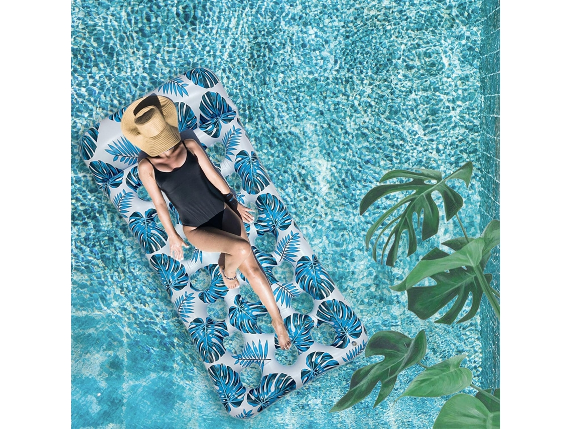 Boia Inflável Para Piscina, Rede Flutuante 4 Em 1, Colchão Inflável Para Piscina