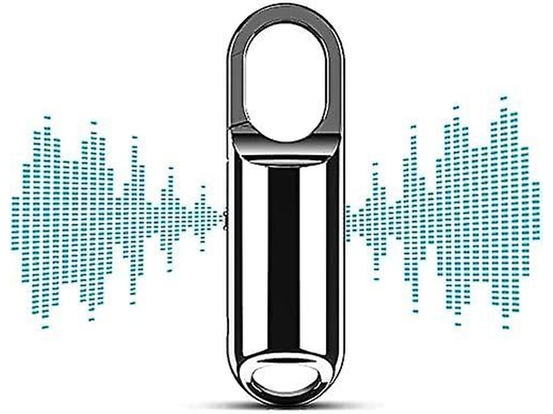 Lurelia Gravador De Voz Com Porta-chaves 8gb Com Usb Recarregável, Ativação Por Voz, Redução De Ruído Para Reuniões, Palestras, Entrevistas - Prata