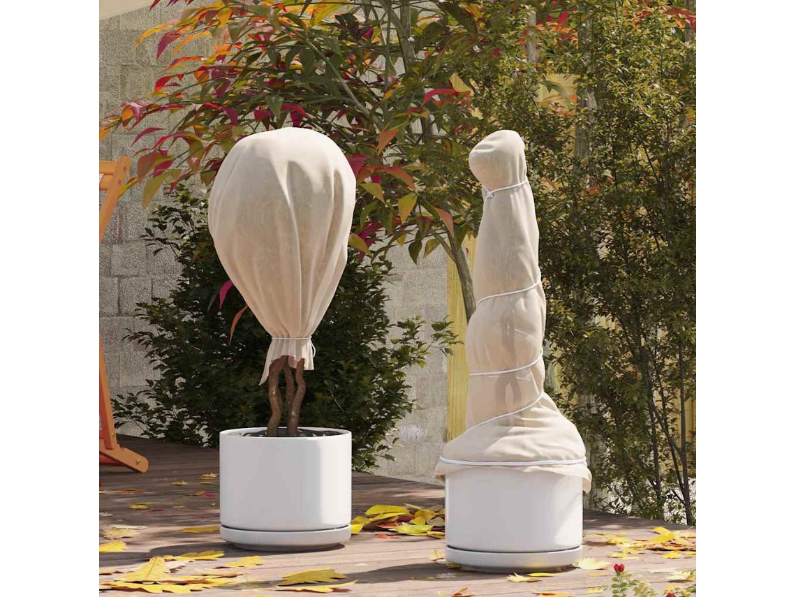 Vidaxl Fleece De Proteção Contra Geada Para Plantas Bege 50 X 1,6 M