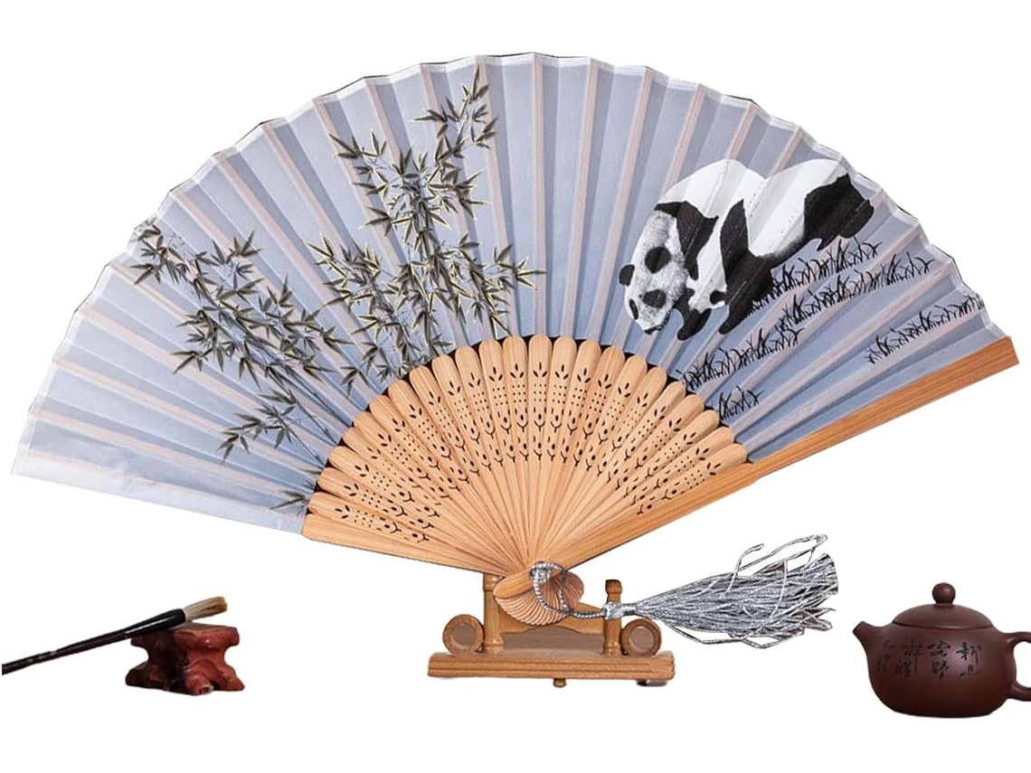 Éventail Chinois – Imitação De Soie 38 Cm