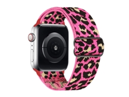 Bracelete Desportiva Elástica Para Apple Watch Series 11/10/9/8/7/6/5/4 Se 3/2/1(42mm,44mm,45mm,45mm) Vermelho Rosado Panoona