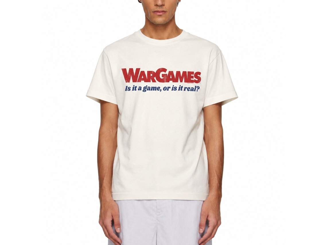 Rockinstone Wargames Movie Is It A Game Solid Natural Adult T-shirt Size:xxxl